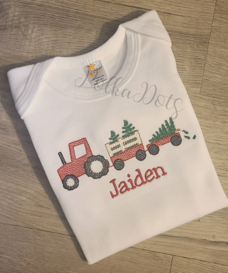 Dinosaur Christmas Applique T-shirt, Dinosaur Christmas Embroidered Custom Kids Shirt, Applique Embroidered T-Shirt, Personalized T-Shirt