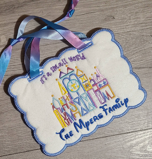 Its a small world Custom Stroller Sign, It's a small world Stroller Tag, Vacation stroller locator, Disney Stroller Sign, Amusement Stroller sign.