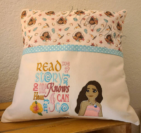 Pocket Pillow, Book Pillow, Reading Pillow, Moana Pocket Pillow, Moana Book Pillow, Moana Reading Pillow