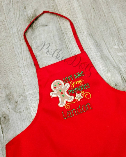 Personalized Kids Apron - Christmas Kids Apron, Baking Apron, Chef Apron, Baking Mixer Apron