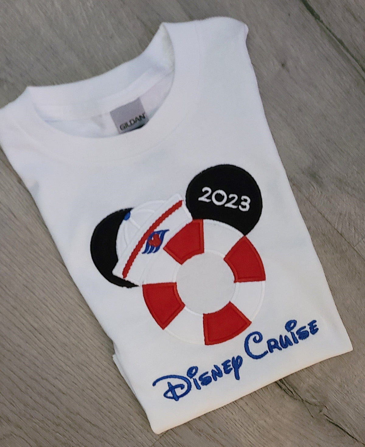 Life Preserver Disney Vacation Cruise Applique Shirt, Cruise Embroidered Custom Kids Shirt, Disney Applique Embroidered T-Shirt, Personalized T-Shirt
