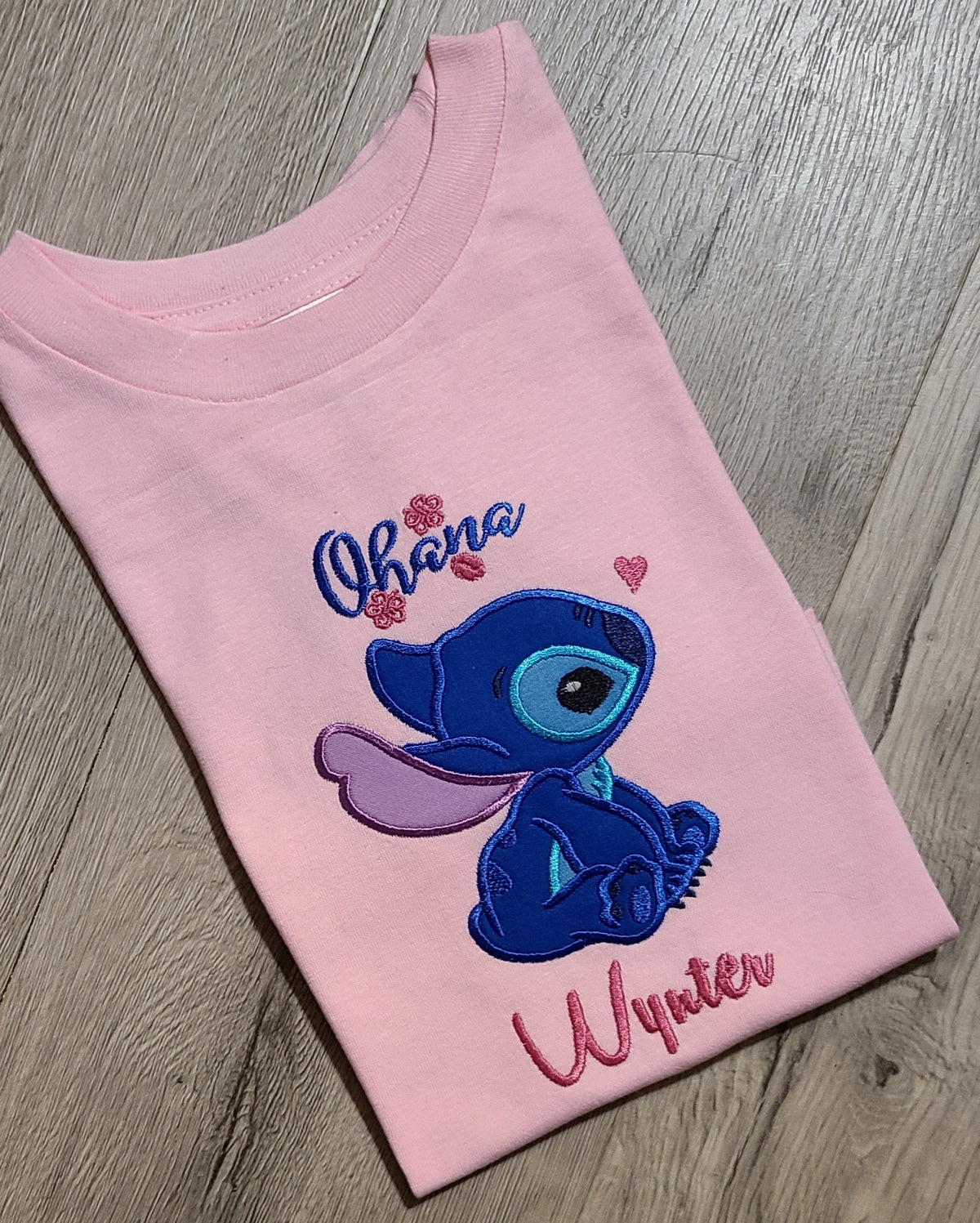 Stitch Vacation Applique Shirt, Stitch Embroidered Custom Kids Shirt, Stitch Disney Applique Embroidered T-Shirt, Personalized T-Shirt