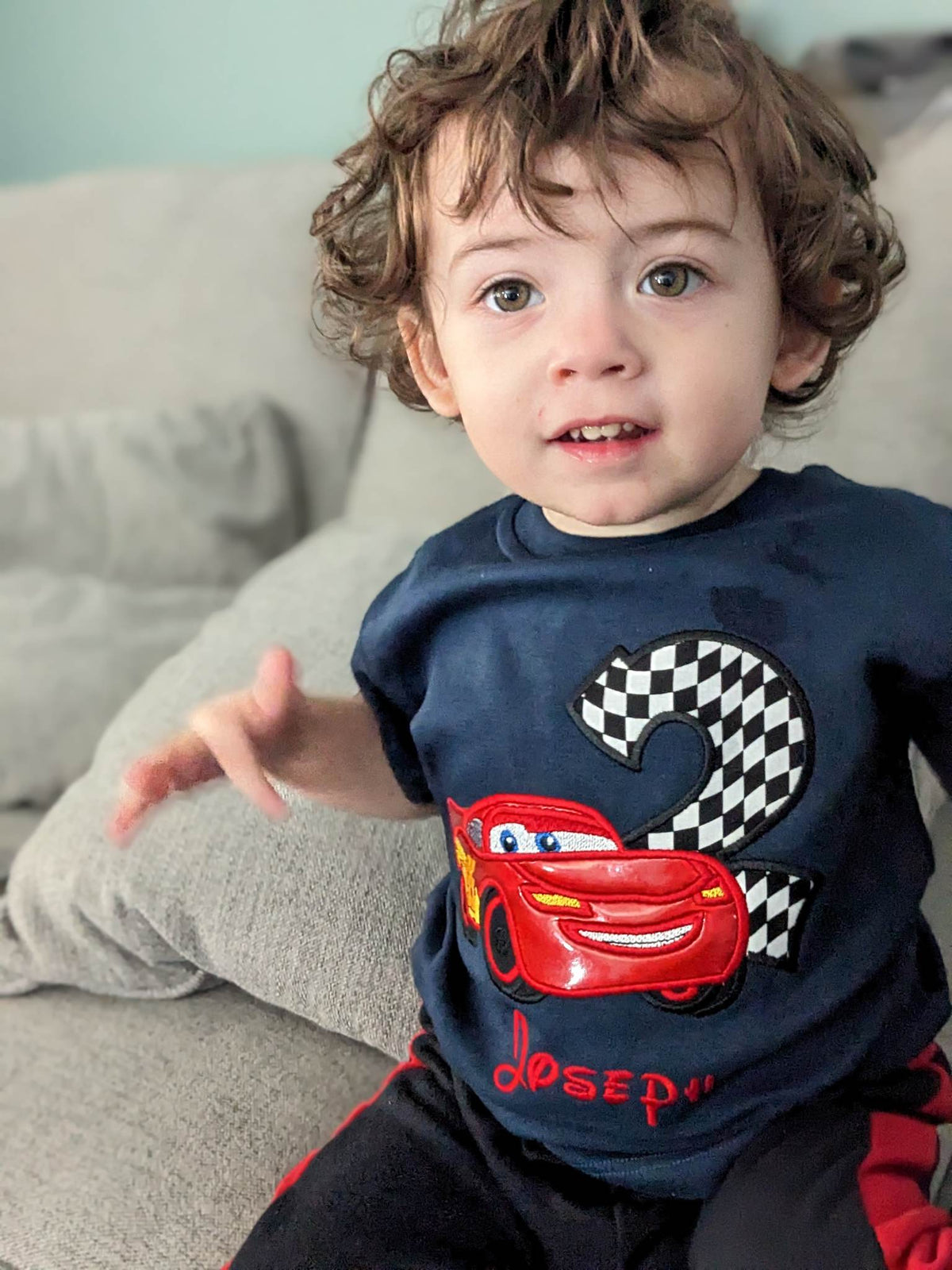 Cars Birthday Shirt, Race Car Custom Kids Shirt, Car Applique Embroidered T-Shirt, Personalized T-Shirt