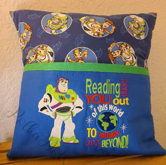 Pocket Pillow, Book Pillow, Reading Pillow, Buzz Pocket Pillow, Buzz Book Pillow, Buzz Reading Pillow