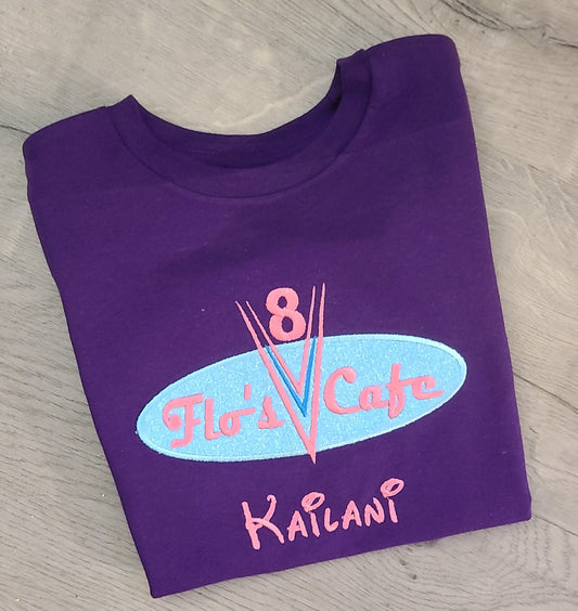 Flo's Cafe Applique T-shirt, Flo's Cafe Embroidered T-shirt, Car's T-shirt, Radiator Springs T-shirty