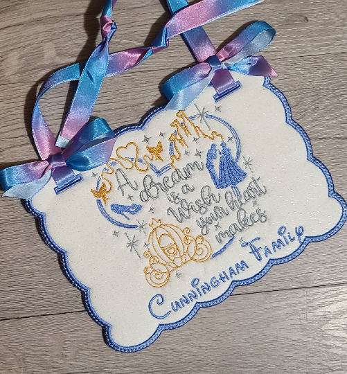 Wish is a Dream your Heart Makes Custom Stroller Sign, Stroller Tag, Vacation stroller locator, Disney Stroller Sign, Amusement Stroller sign.