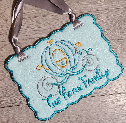 Cinderella Stroller Tag, Vacation stroller sign, Disney Stroller Sign, Princess Stroller Sign, Amusement Stroller sign
