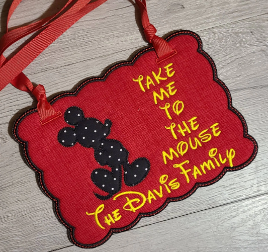 Take Me To The Mouse Custom Stroller Tag, My First Disney Trip Stroller Tag, Vacation stroller locator, Disney Stroller Sign, Mouse Stroller Sign, Amusement Stroller sign