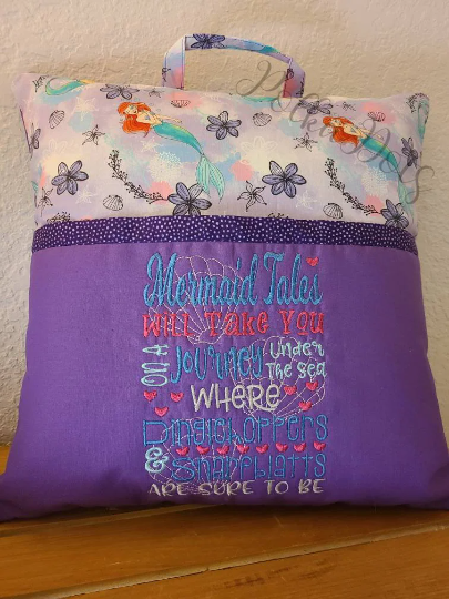 Mermaid Pocket Pillow, Book Pillow, Reading Pillow, Mermaid Pocket Pillow, Mermaid Book Pillow, Mermaid Reading Pillow