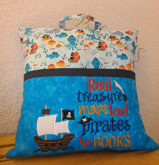 Pirate Pocket Pillow, Book Pillow, Reading Pillow, Mermaid Pocket Pillow, Mermaid Book Pillow, Mermaid Reading Pillow