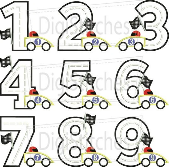 Race Car Birthday Shirt, Race Car Custom kids Birthday Shirt, Race Applique Embroidered T-Shirt, Personalized T-Shirt